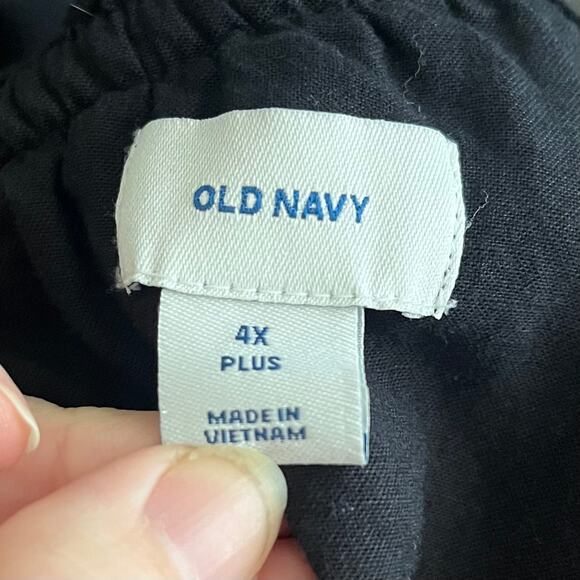 Old Navy One Shoulder Asymmetrical Top 4X Black Plus Size Ruffle Feminine Whimsi - Picture 6 of 8